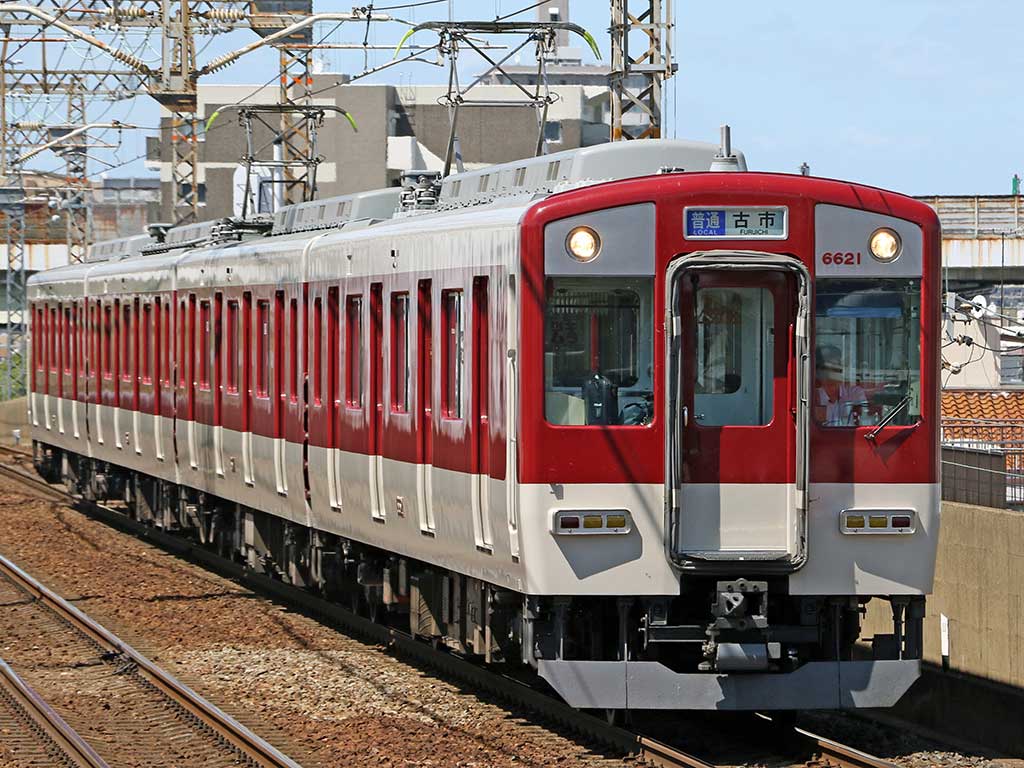 近畿日本鉄道 6620系電車 モ6621 ほか 針中野駅 2018年8月
