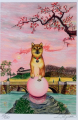 版画1(宮城を護る日本犬)